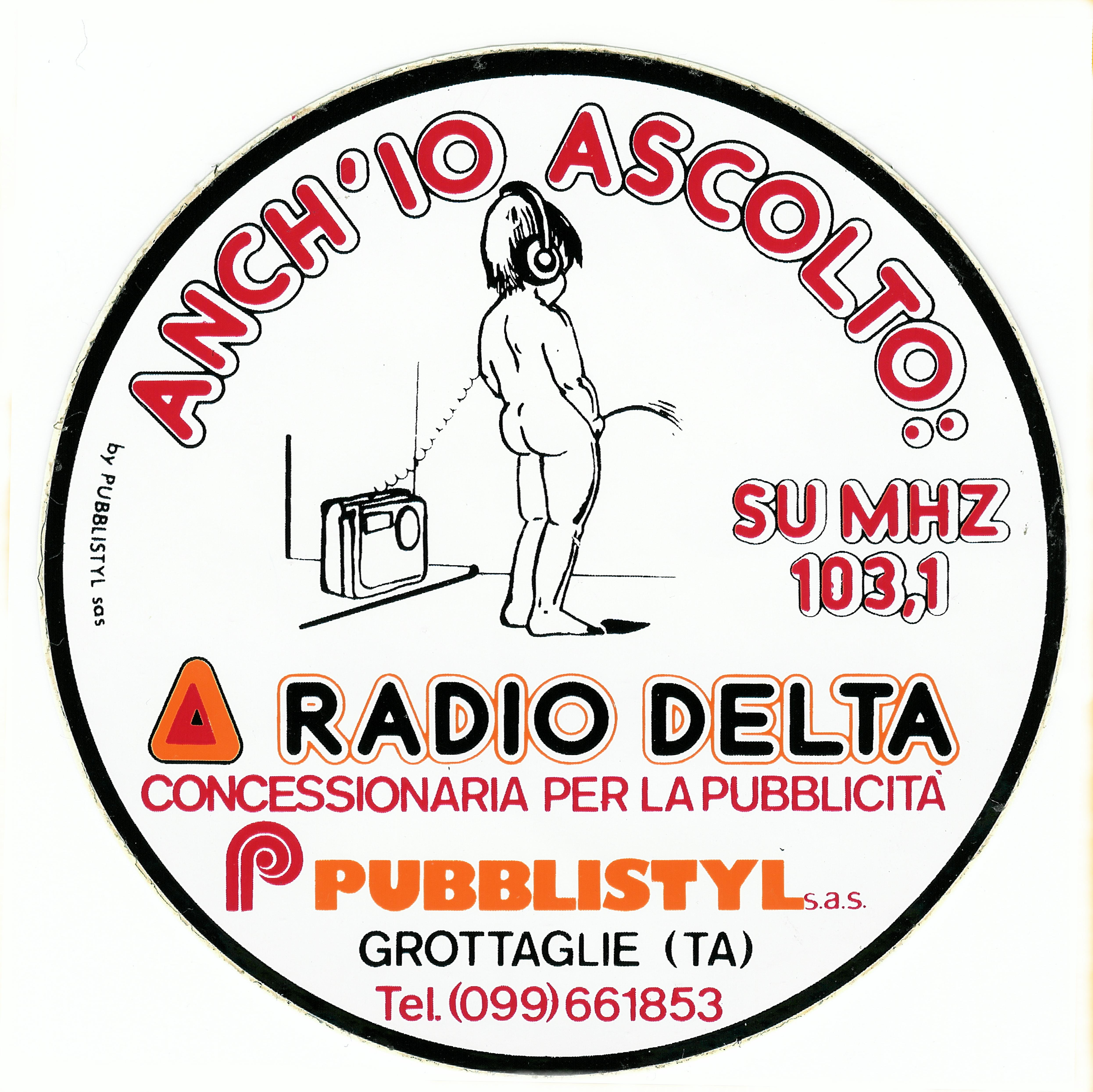 Il Primo adesivo di Radio Delta Il Primo adesivo di Radio Delta